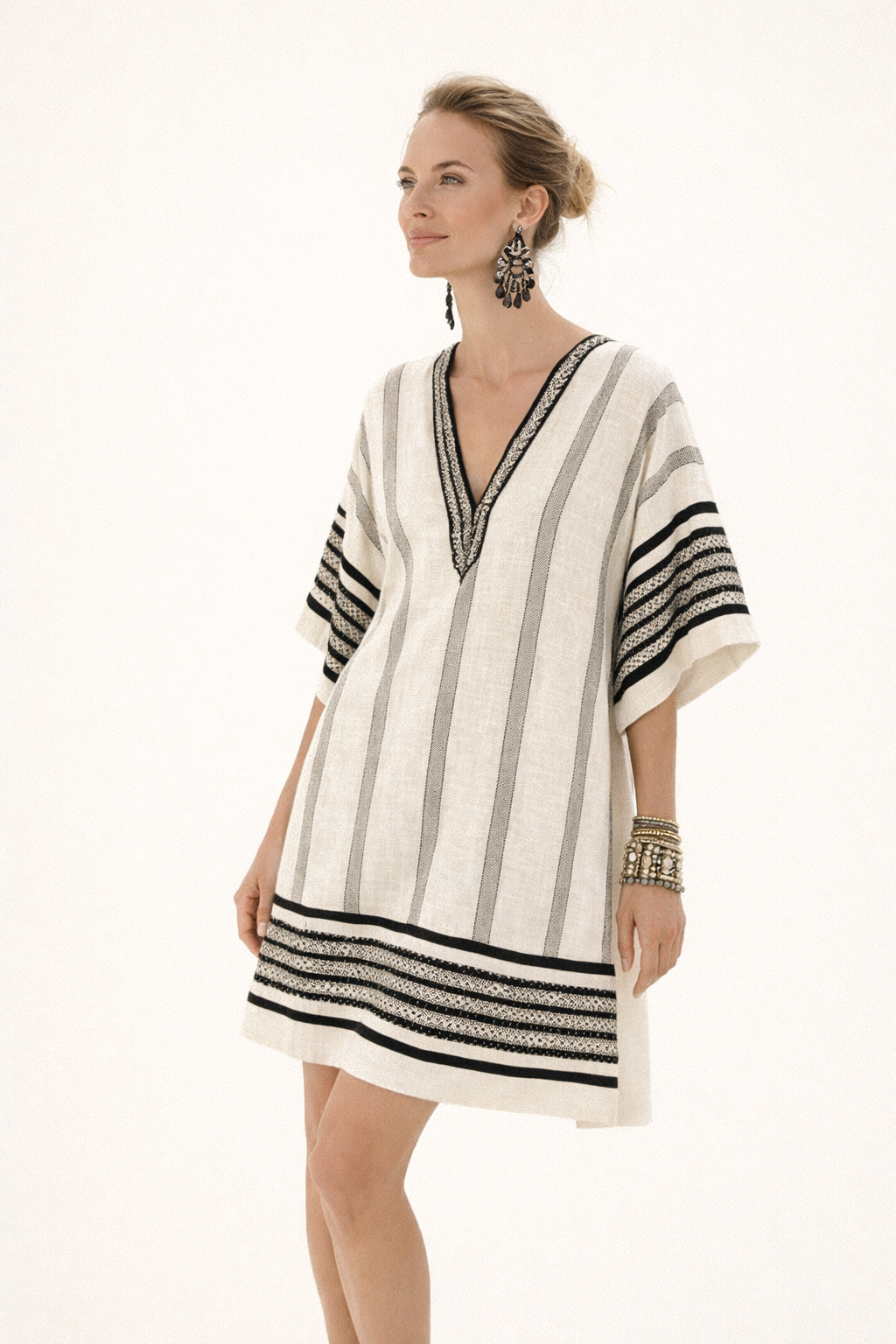 Vestido midi estampado suelto estilo playa para mujer - Karina