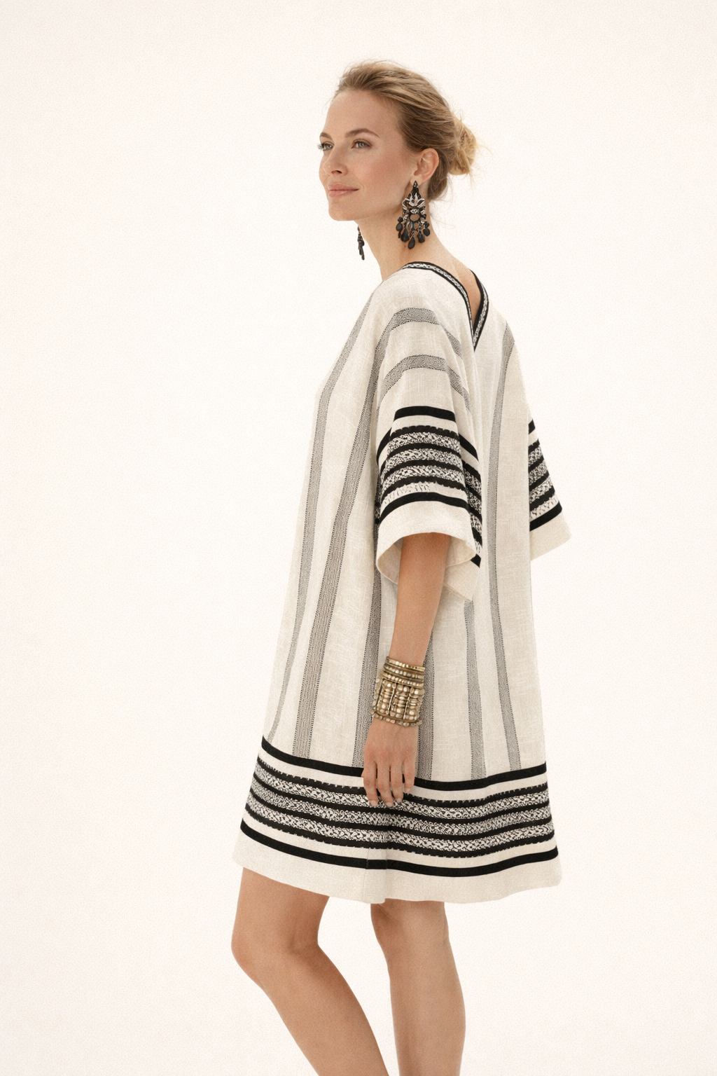 Vestido midi estampado suelto estilo playa para mujer - Karina