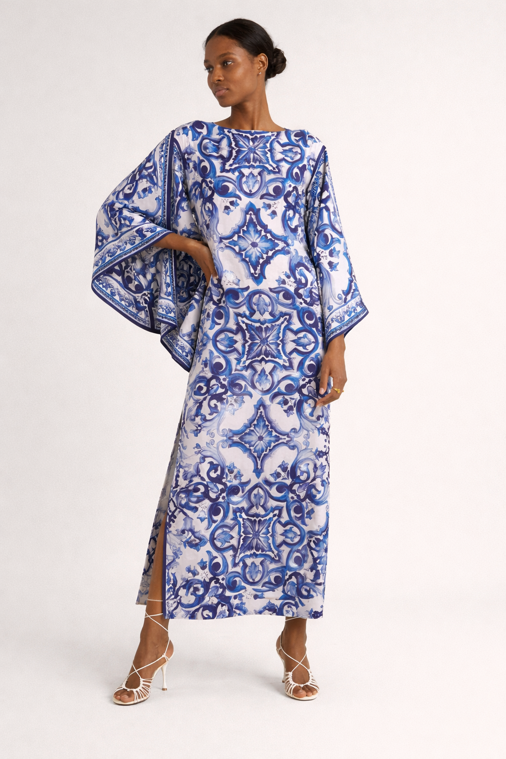 Vestido maxi estampado suelto tipo túnica para mujer - Camila