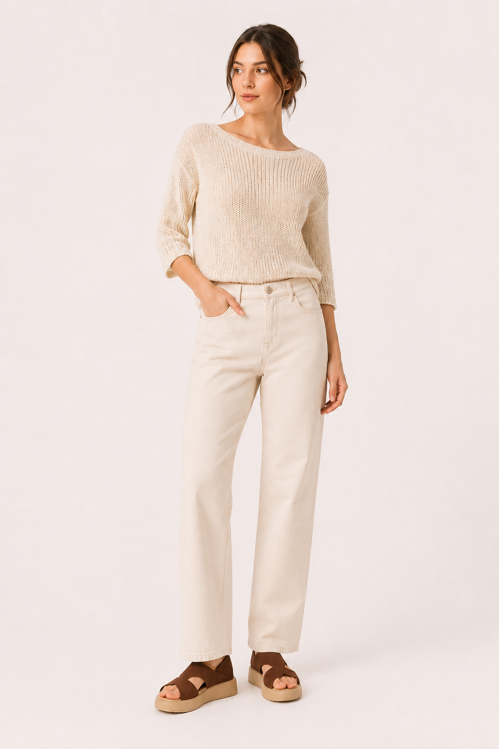 Sandalias plataforma baja mujer tiras anchas cruzadas – Verena