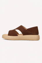 Sandalias plataforma baja mujer tiras anchas cruzadas – Verena