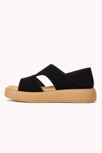 Sandalias plataforma baja mujer tiras anchas cruzadas – Verena