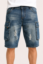 Pantalón corto vaquero hombre cargo bolsillos rotos – Dietmar
