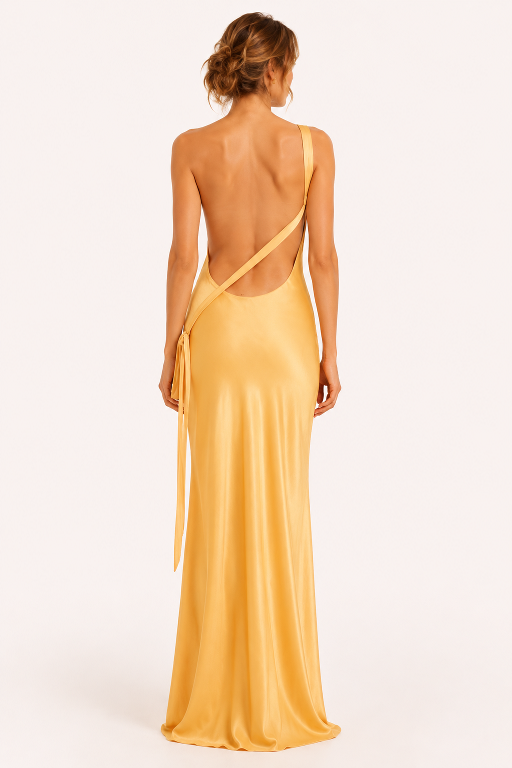 Vestido largo mujer un hombro asimétrico elegante – Annelie