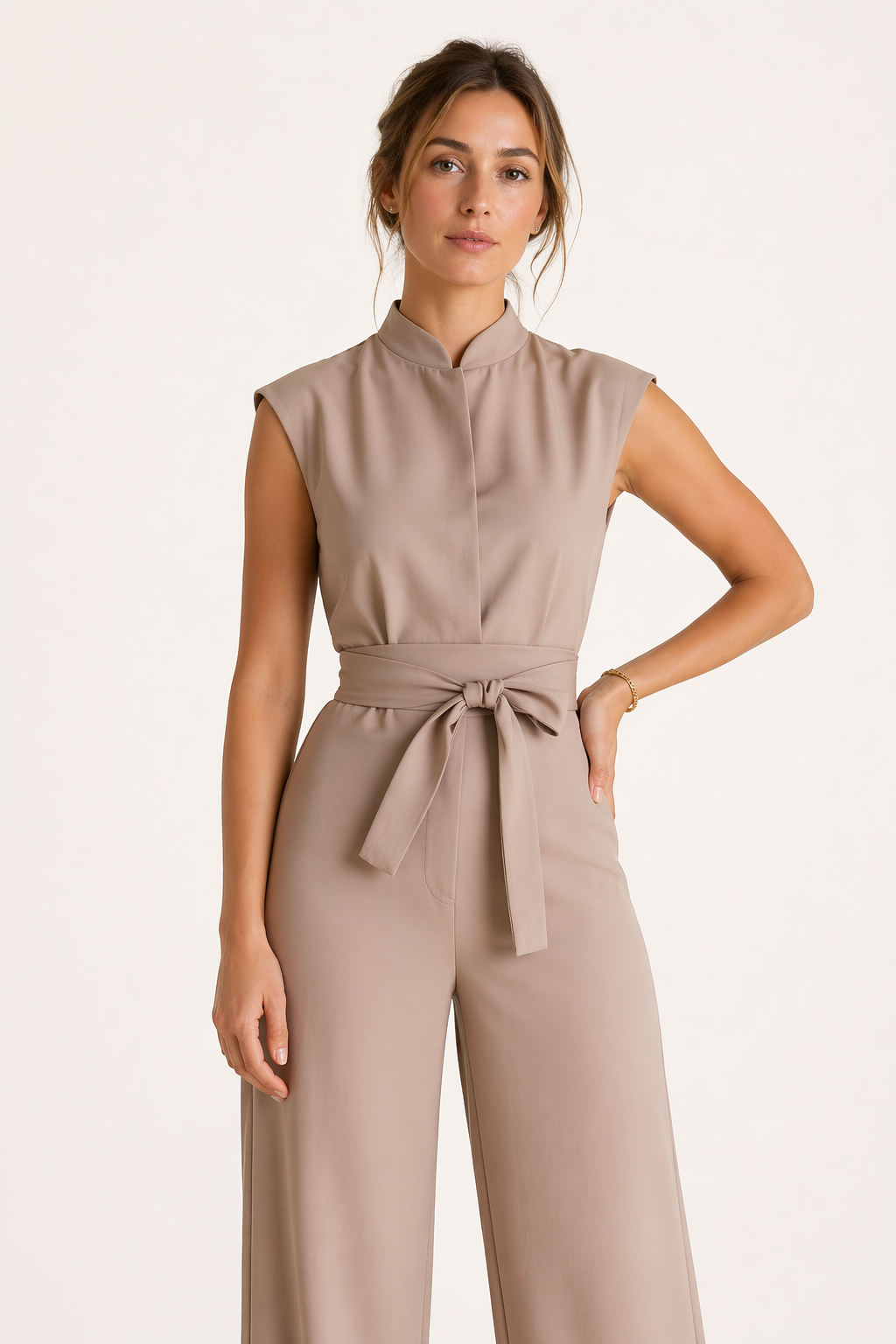 Mono elegante mujer cinturón pierna ancha - Marta