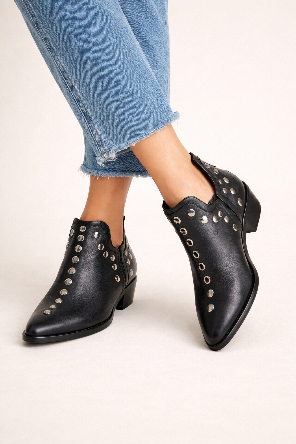 Botines western de mujer con ojales metálicos - Molly