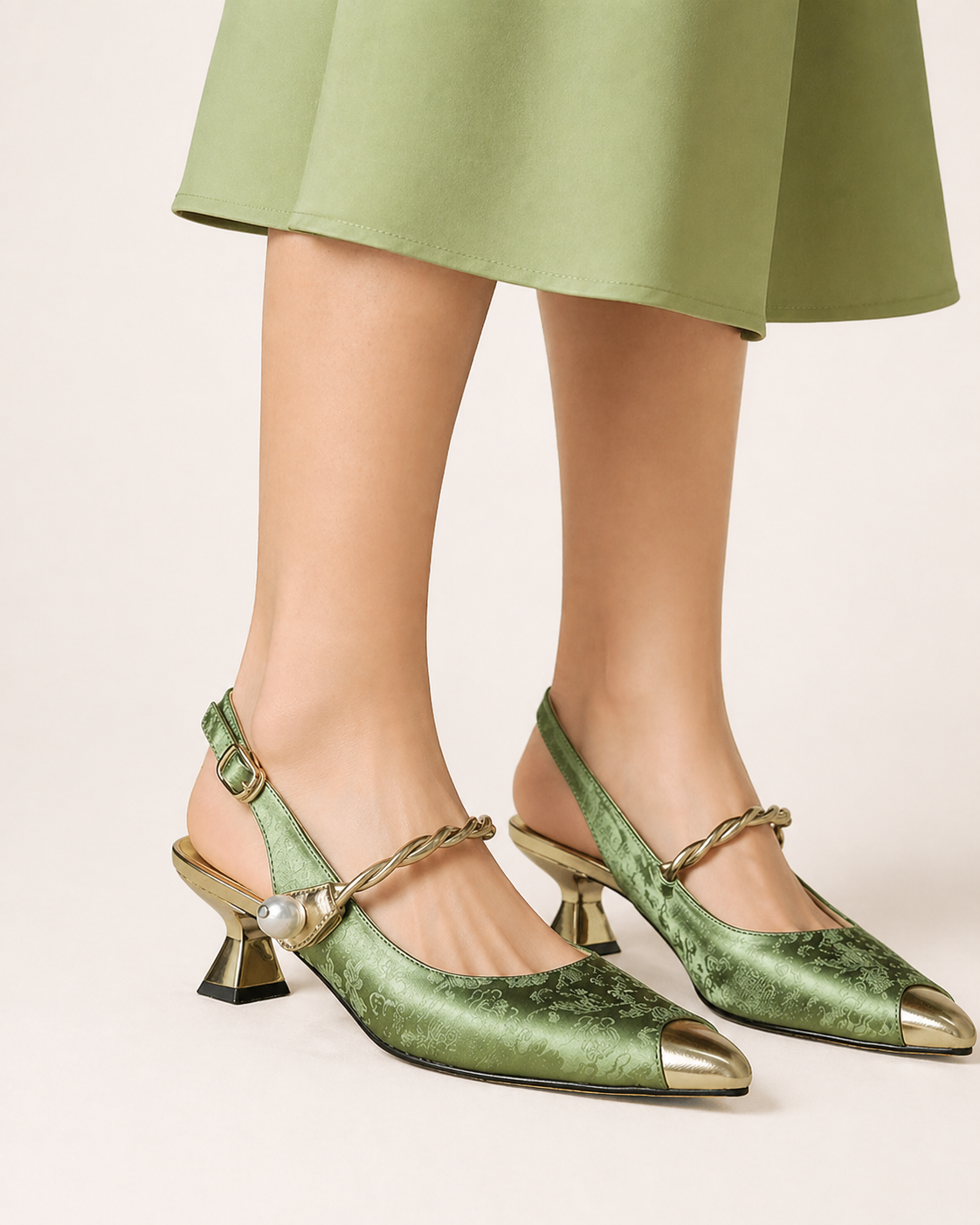 Zapatos mujer tacón bajo tira empeine - Loaiza