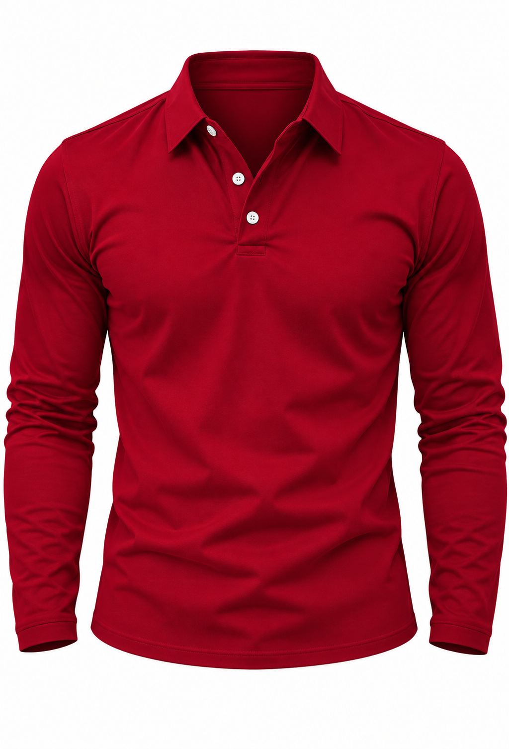 Polo hombre manga larga cuello camisero botones - Breno