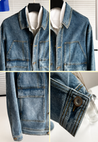 Chaqueta vaquera con bolsillos grandes efecto lavado - Kaspar