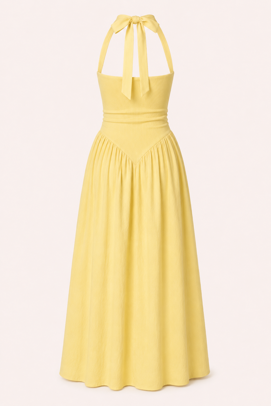 Vestido largo mujer verano escote halter falda amplia fluida – Lotte