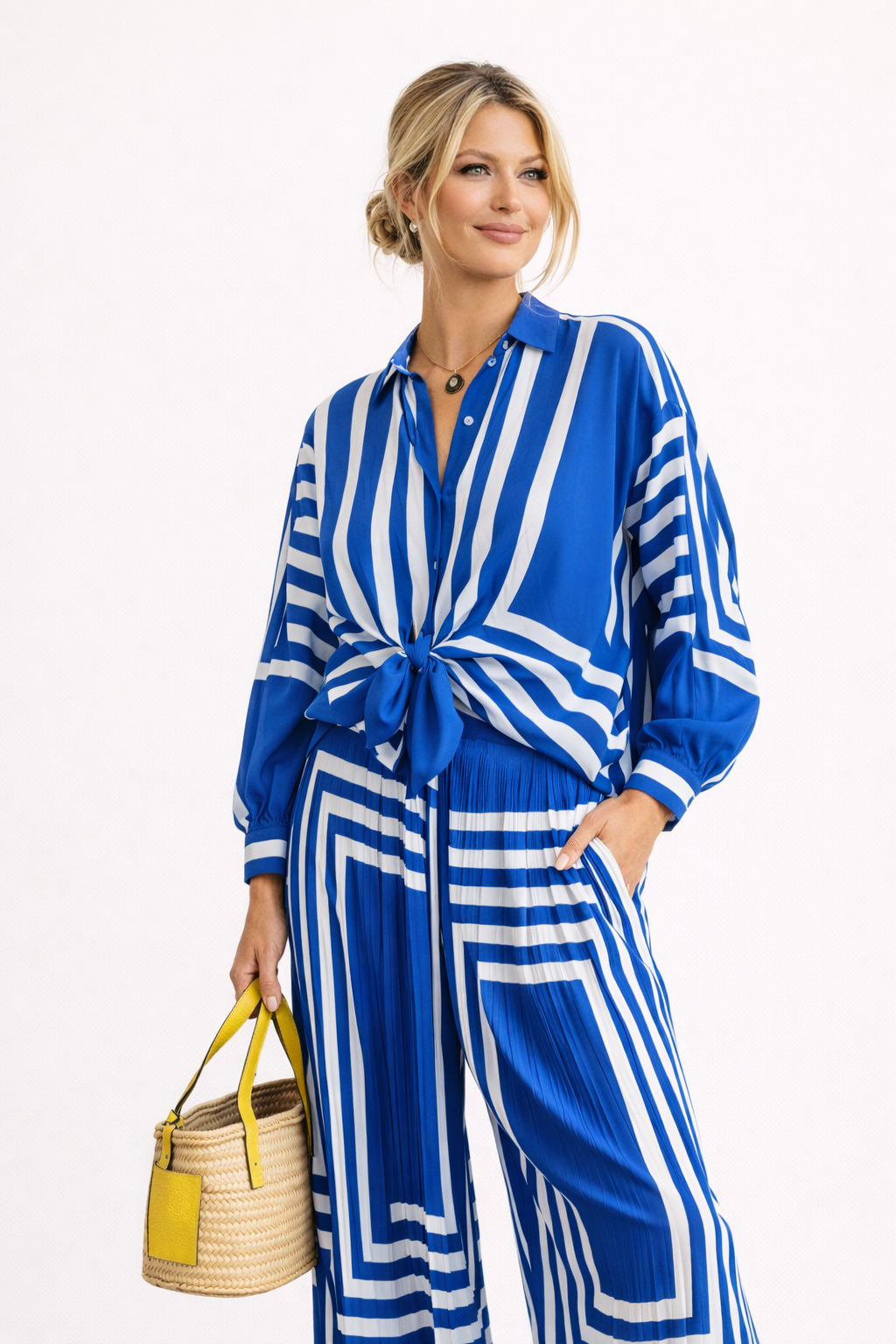 Conjunto para mujer estampado de líneas geométricas - Aurora