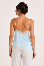 Top lencero mujer encaje tirantes finos escote V – Bruna