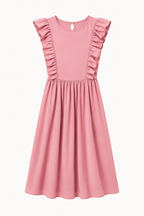 Vestido largo mujer volantes hombros falda amplia cintura alta – Helena
