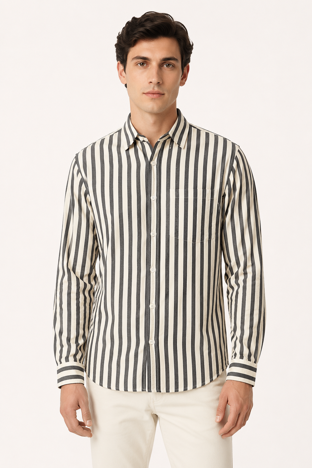 Camisa hombre rayas relaxed fit primavera verano estilo atemporal – Gerhard
