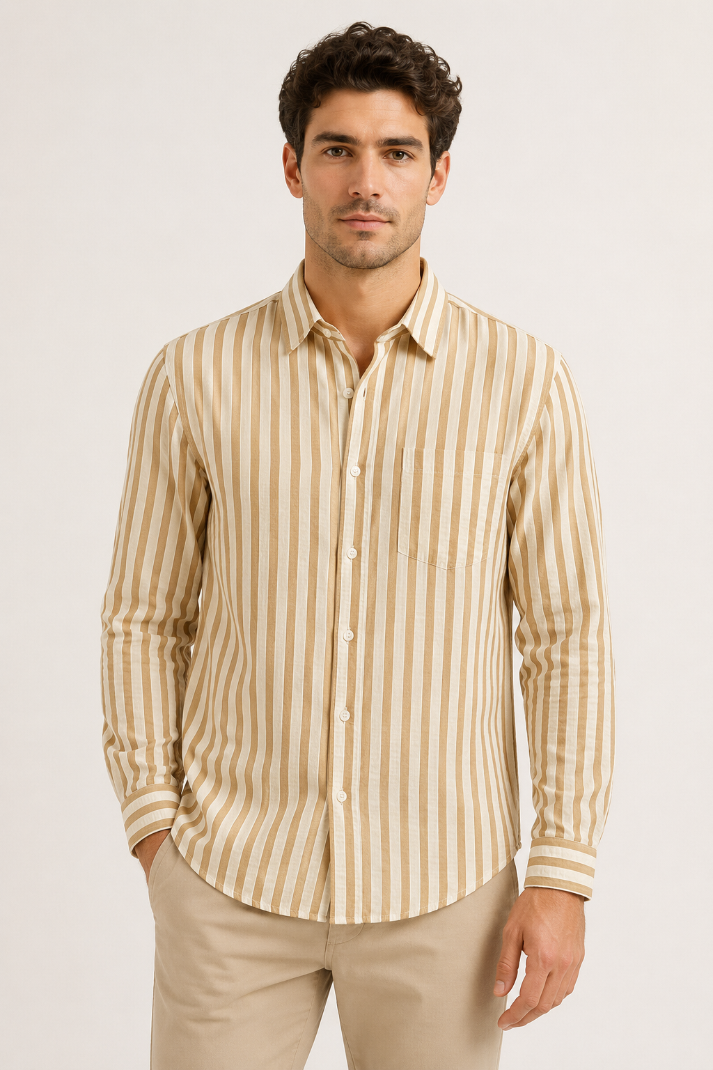 Camisa hombre rayas relaxed fit primavera verano estilo atemporal – Gerhard