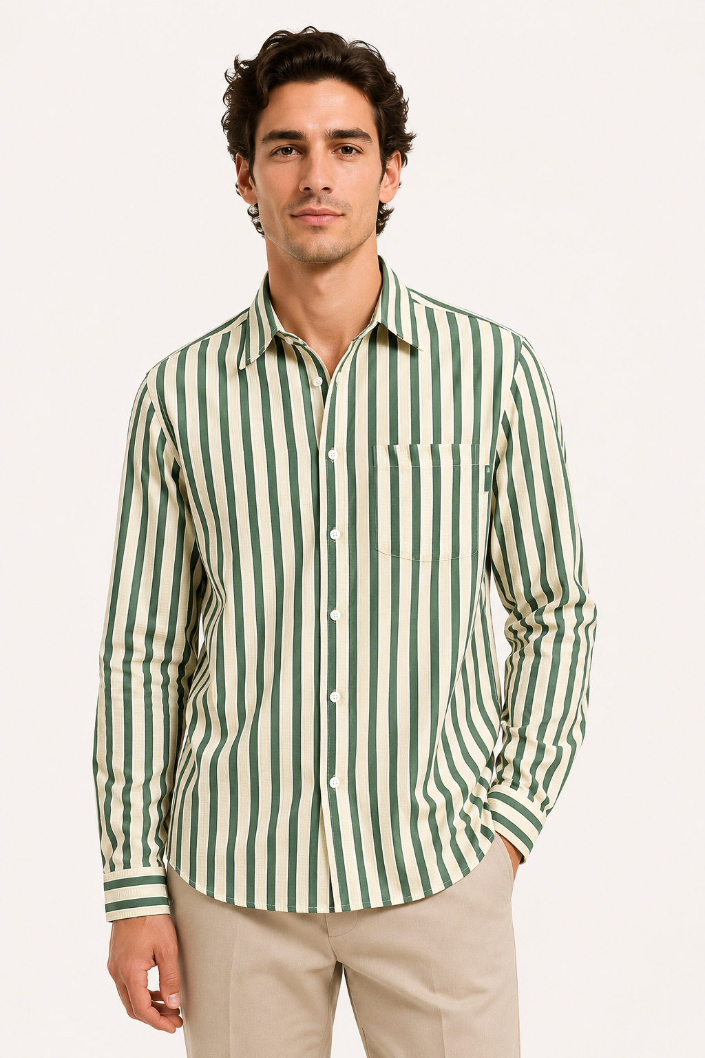 Camisa hombre rayas relaxed fit primavera verano estilo atemporal – Gerhard