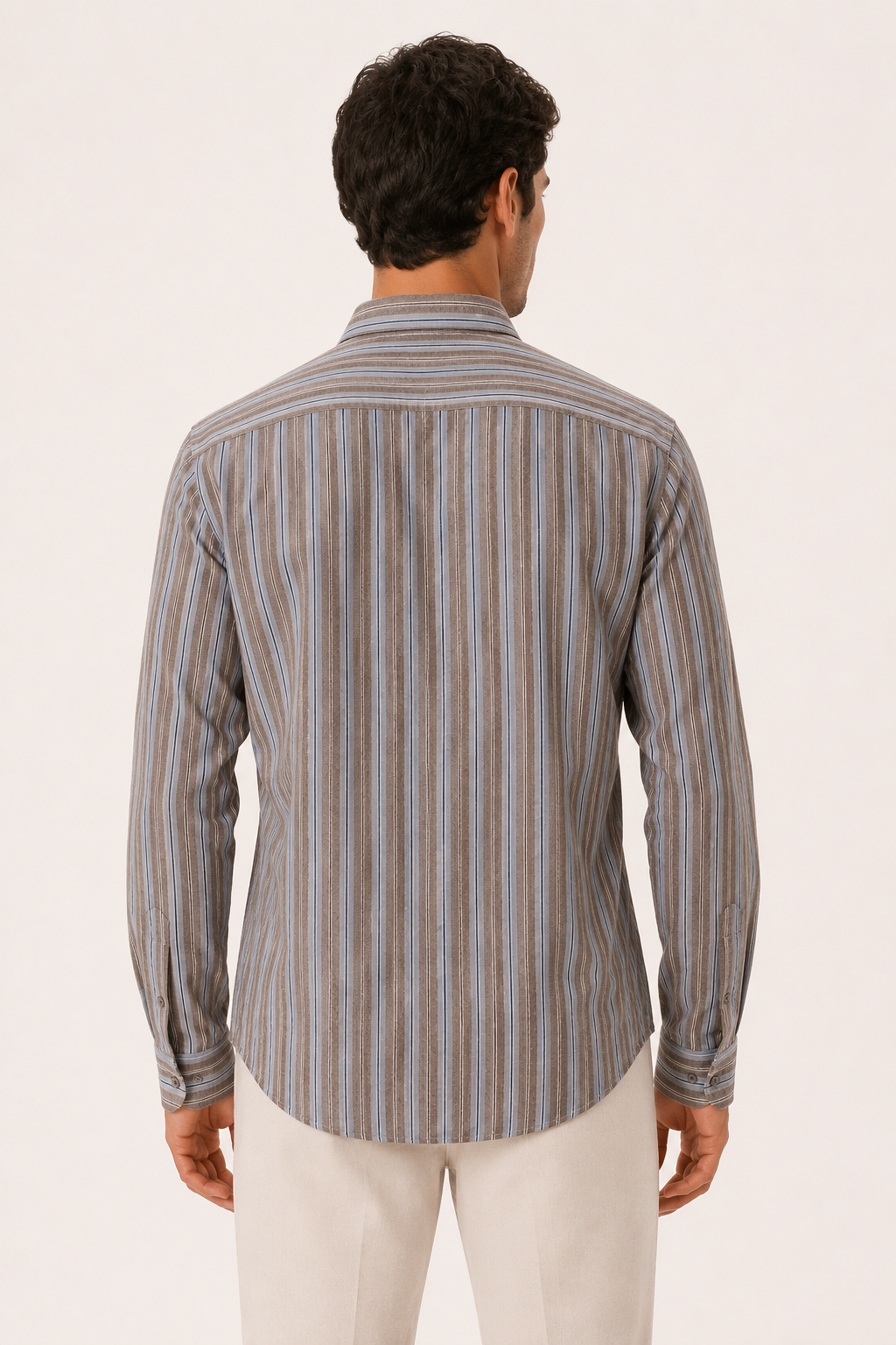 Camisa hombre rayas verticales casual elegante estilo resort verano – Ralf