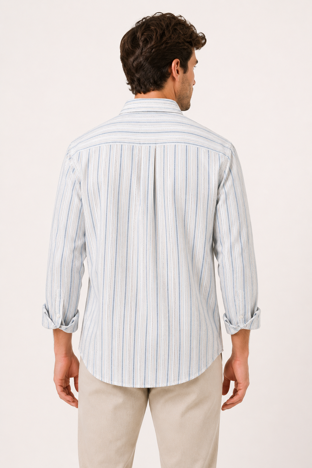 Camisa hombre rayas verticales casual elegante estilo resort verano – Ralf
