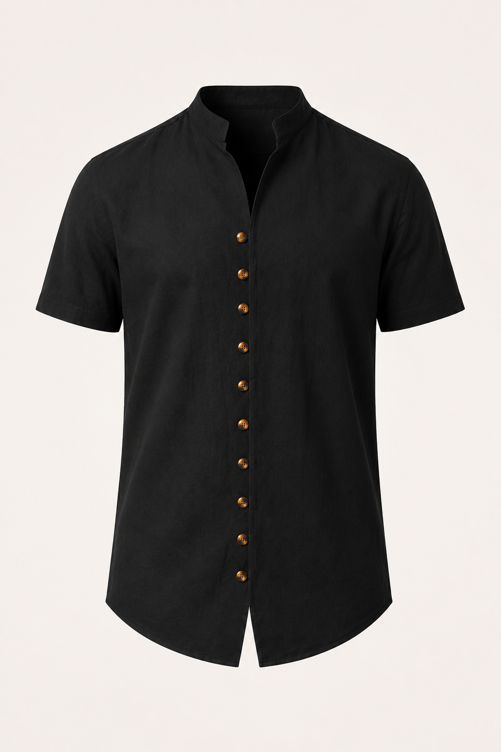 Camisa manga corta hombre cuello mao botonadura completa – Lorenz