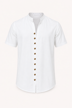 Camisa manga corta hombre cuello mao botonadura completa – Lorenz
