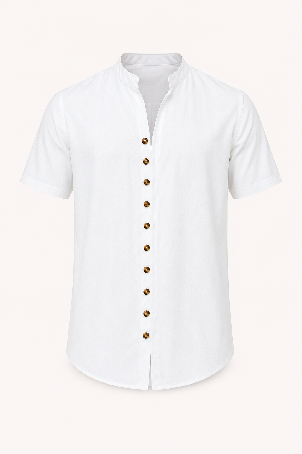 Camisa manga corta hombre cuello mao botonadura completa – Lorenz