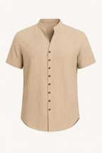 Camisa manga corta hombre cuello mao botonadura completa – Lorenz