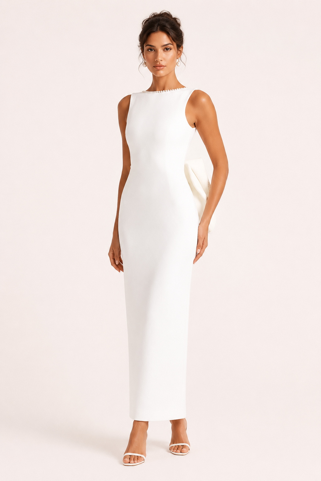 Vestido maxi borde perlado para mujer - Hildegard