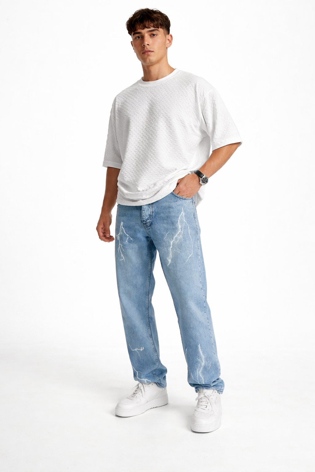 Pantalones vaqueros rectos con estampado - Svenrik