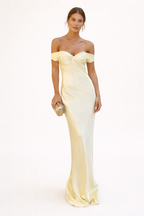 Vestido largo de hombros descubiertos para fiesta para mujer - Lea