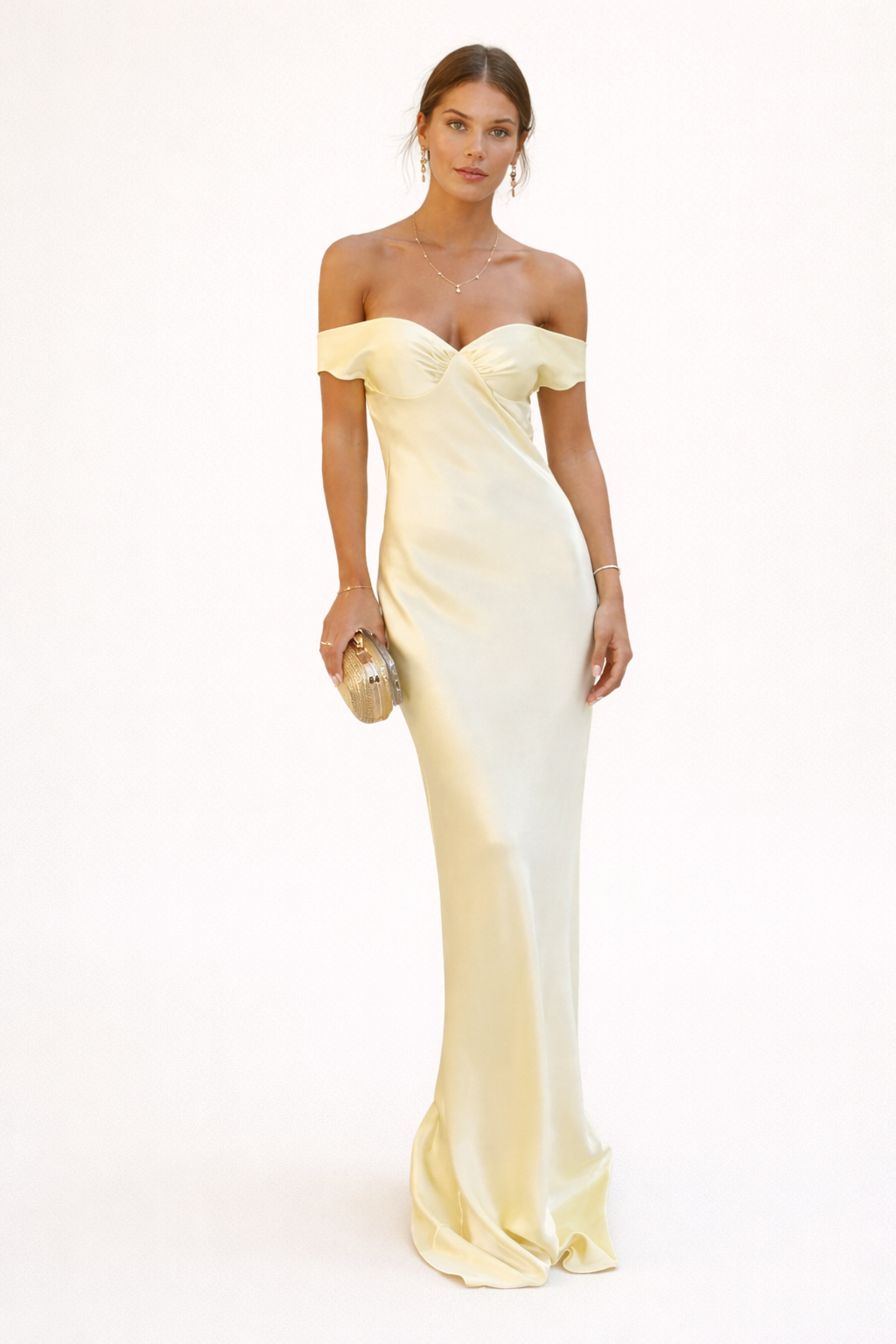 Vestido largo de hombros descubiertos para fiesta para mujer - Lea