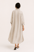 Vestido camisero largo mujer botonadura completa bolsillo – Shanik