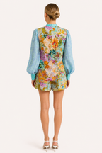 Conjunto mujer casual elegante blusa floral pantalón corto – Annika