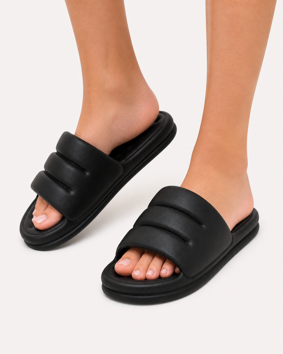 Sandalias mujer acolchadas tipo slider planas - Ingrid