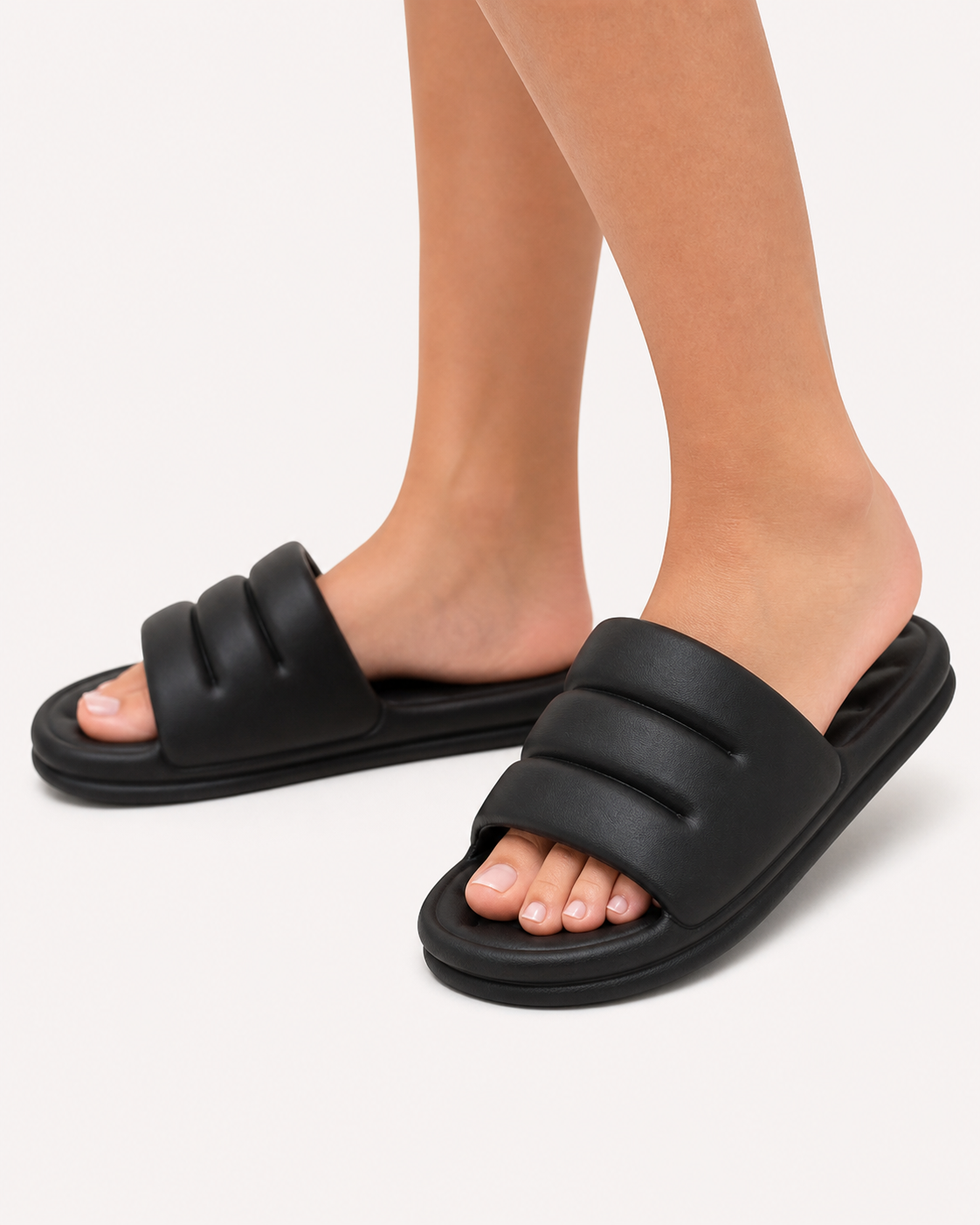 Sandalias mujer acolchadas tipo slider planas - Ingrid