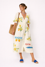 Vestido mujer estampado manga abullonada estilo verano casual cómodo - Stella