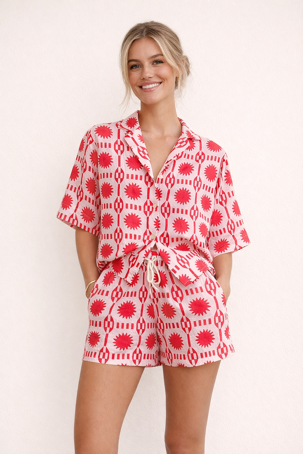 Conjunto mujer estampado estilo casual verano cómodo - Silvia