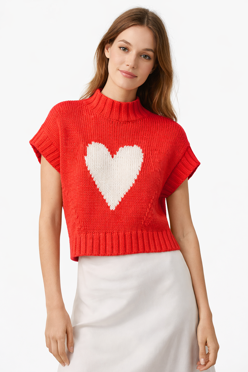 Jersey de punto para mujer corazón central - Bryndís