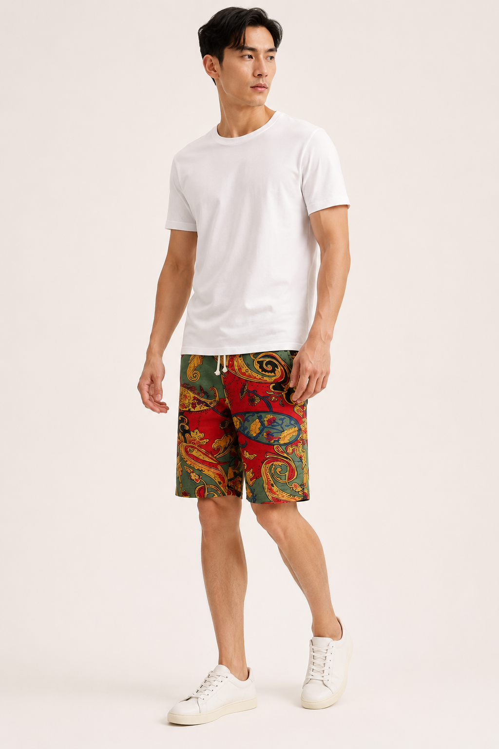 Short estampado hombre cintura ajustable largo rodilla – Hugo