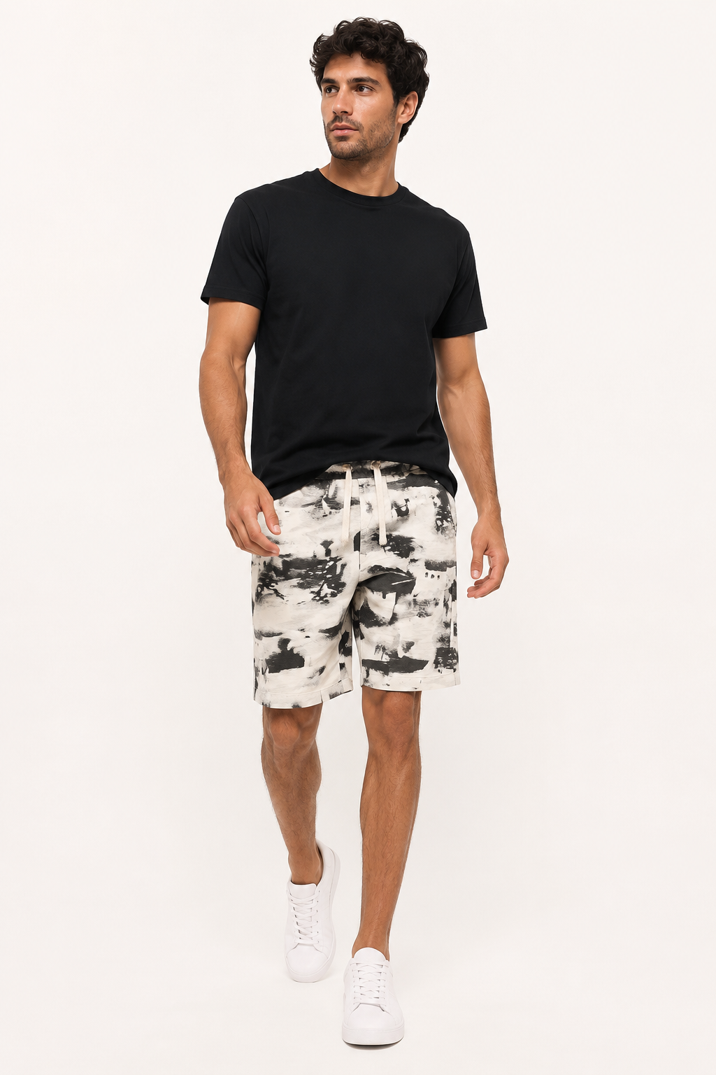 Short estampado hombre cintura ajustable largo rodilla – Hugo
