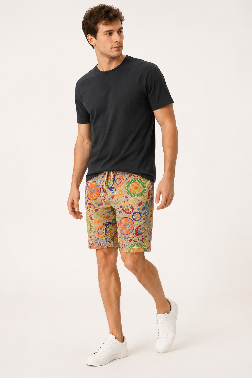 Short estampado hombre cintura ajustable largo rodilla – Hugo