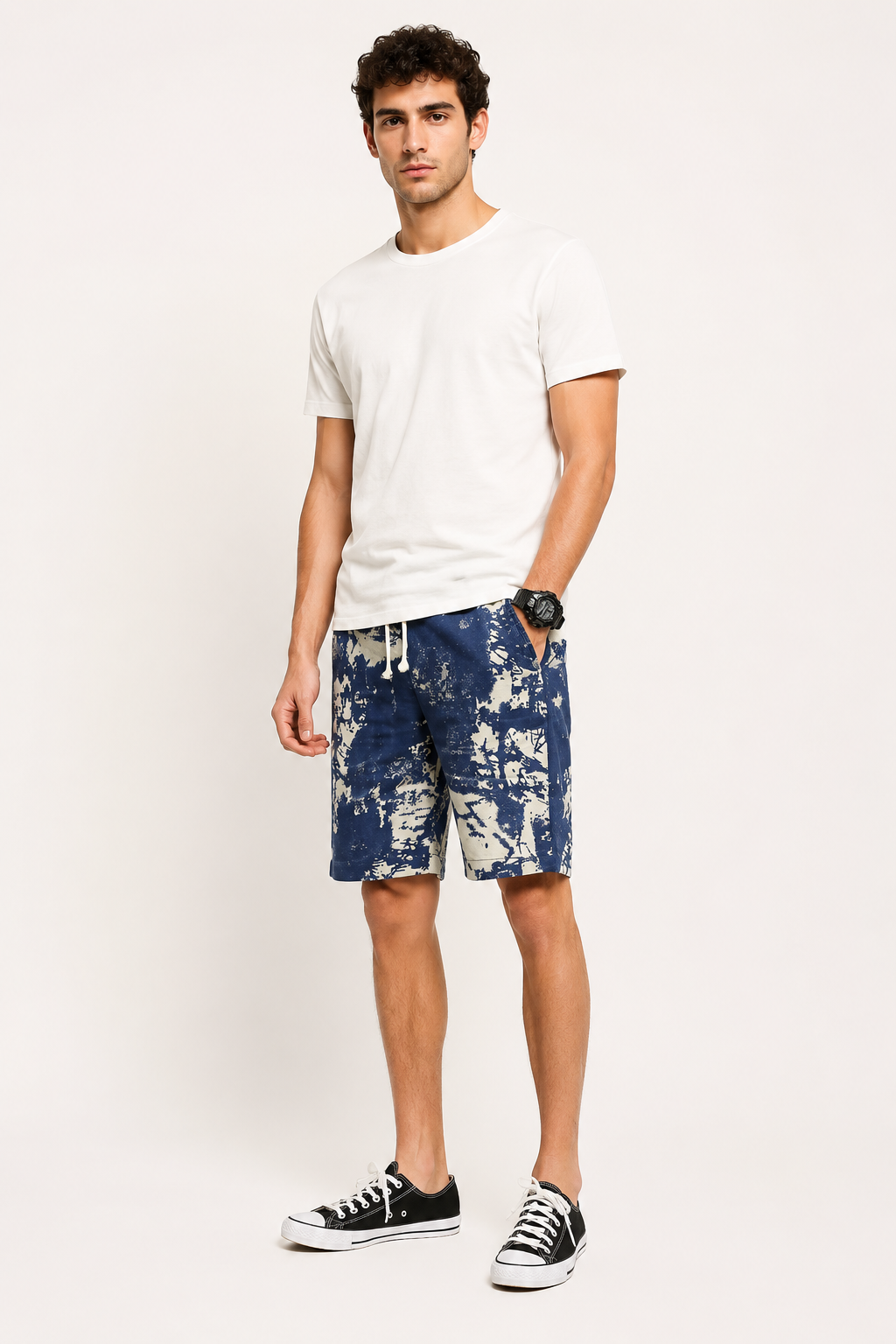 Short estampado hombre cintura ajustable largo rodilla – Hugo