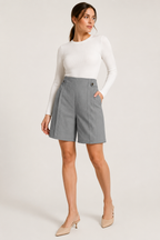 Short tiro alto mujer botones laterales pinzas bolsillos – Maren