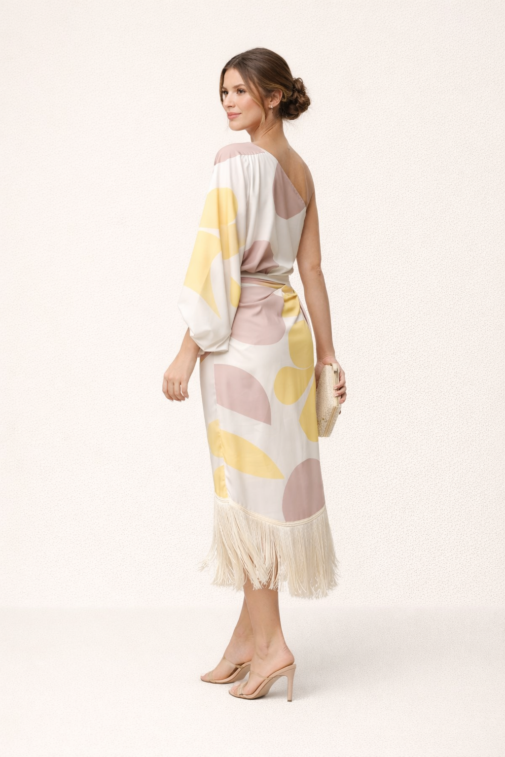 Conjunto mujer asimétrico estampado elegante verano fiesta - Arianna