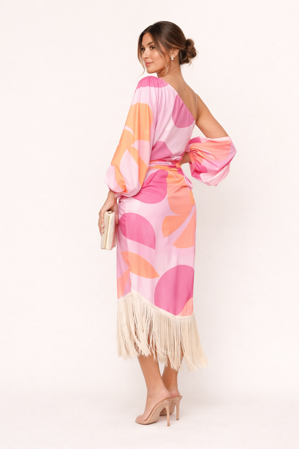 Conjunto mujer asimétrico estampado elegante verano fiesta - Arianna