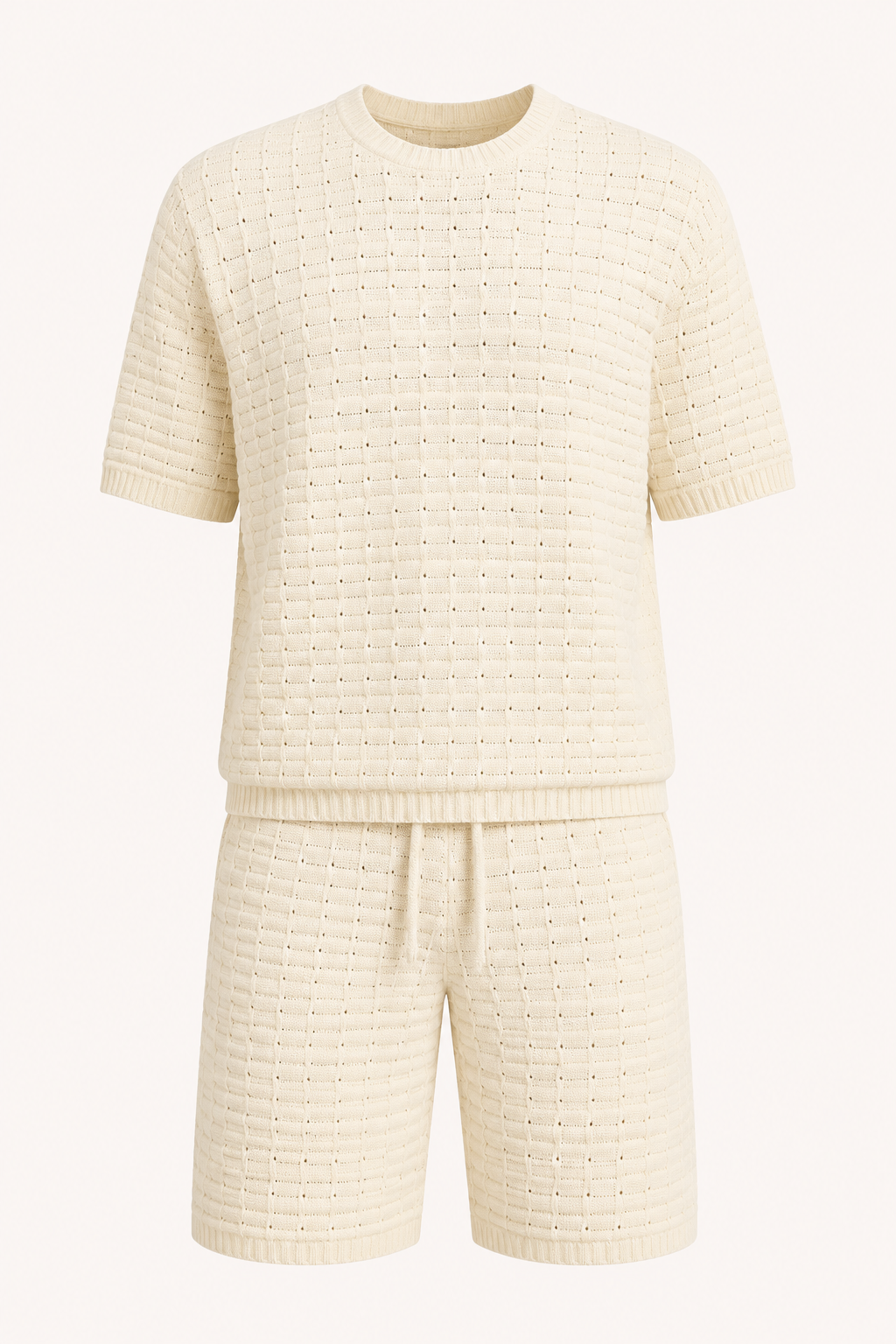 Conjunto hombre camiseta short textura geométrica cintura elástica – Oskar