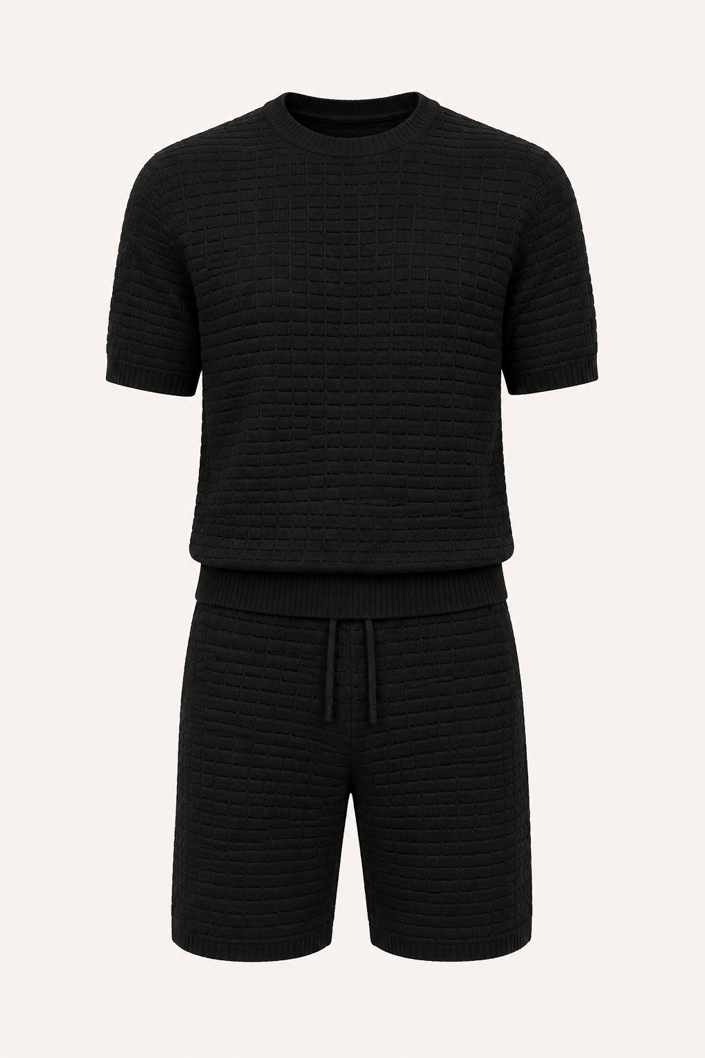 Conjunto hombre camiseta short textura geométrica cintura elástica – Oskar