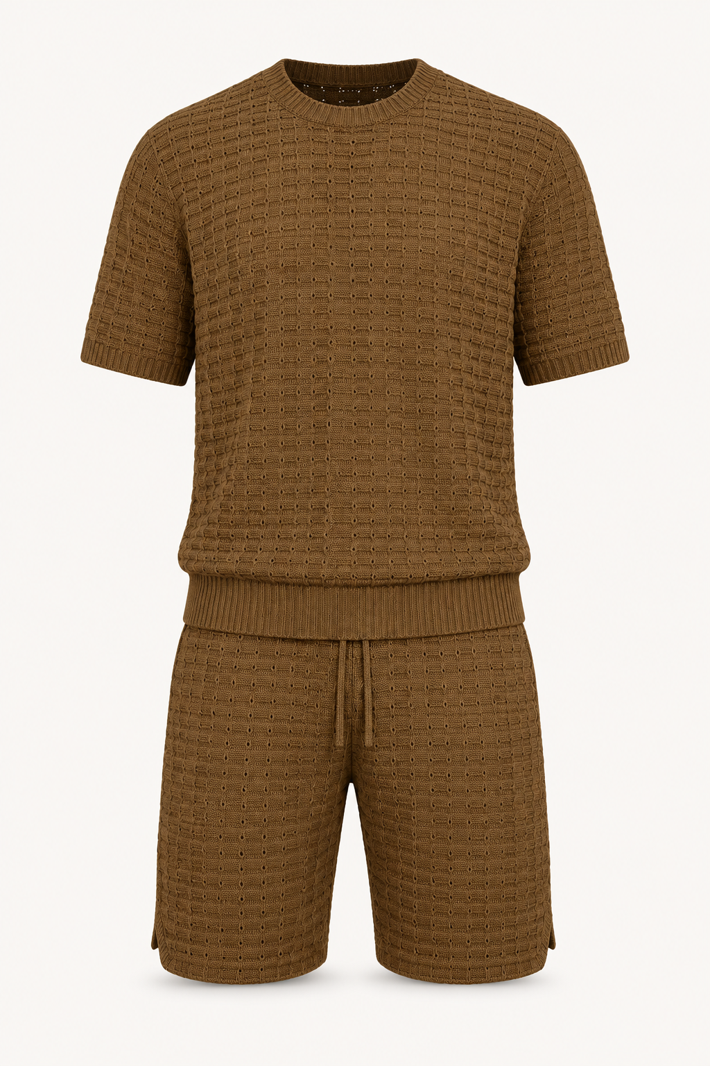 Conjunto hombre camiseta short textura geométrica cintura elástica – Oskar