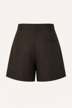 Short mujer lino algodón tiro alto pinzas trabillas – Holly