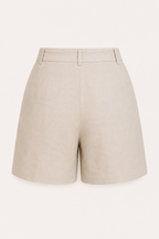Short mujer lino algodón tiro alto pinzas trabillas – Holly