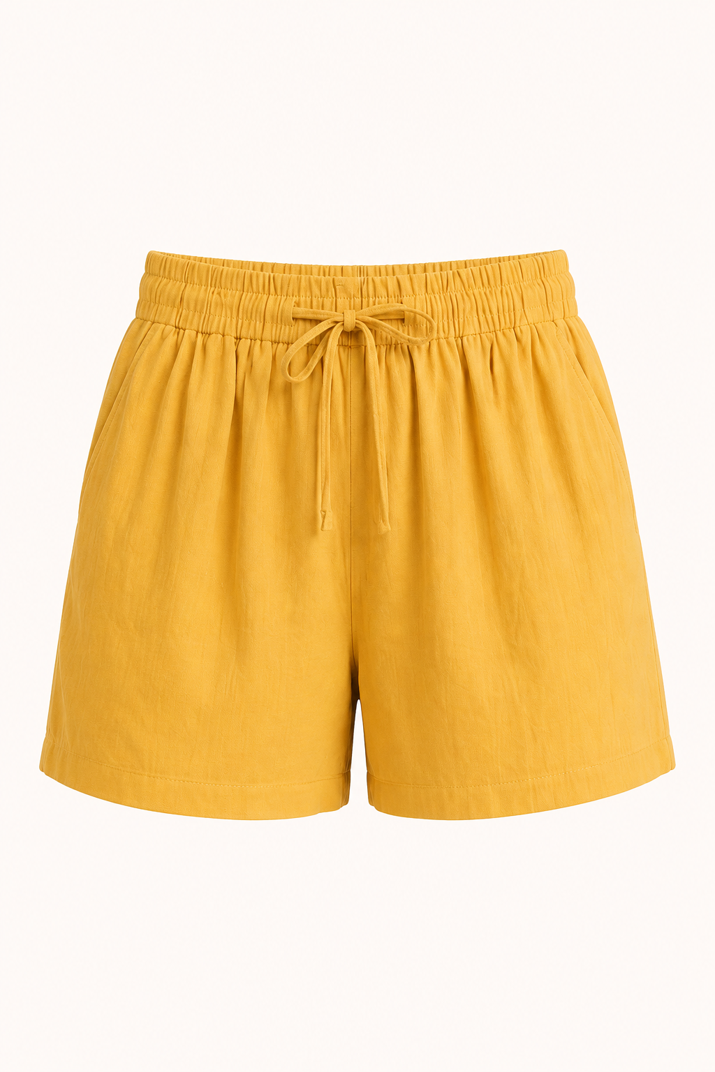Short mujer lino algodón cintura elástica cordón pierna amplia – Anja